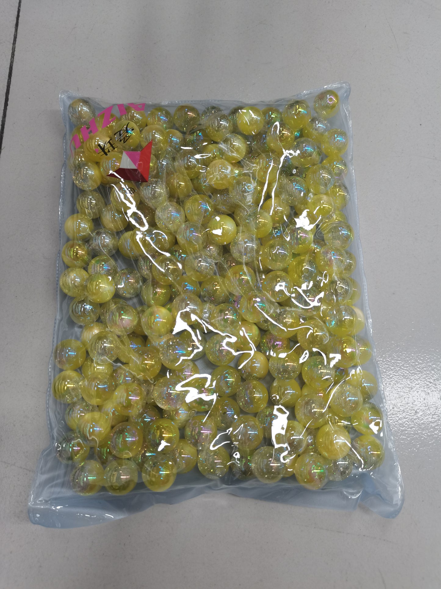 16mm acrylic half shimmer bead for pen keychian