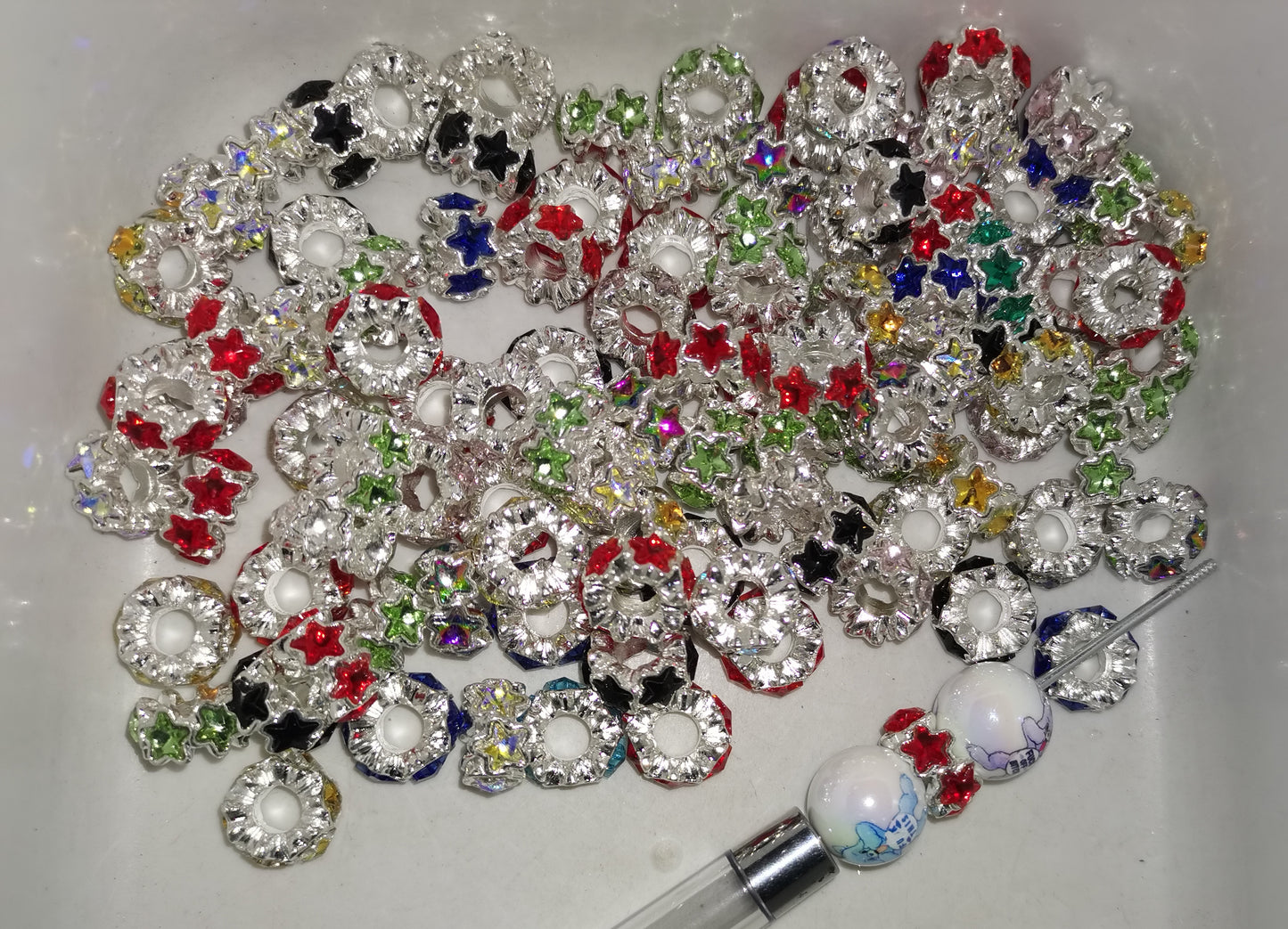 DIY metal bead caps bling bling