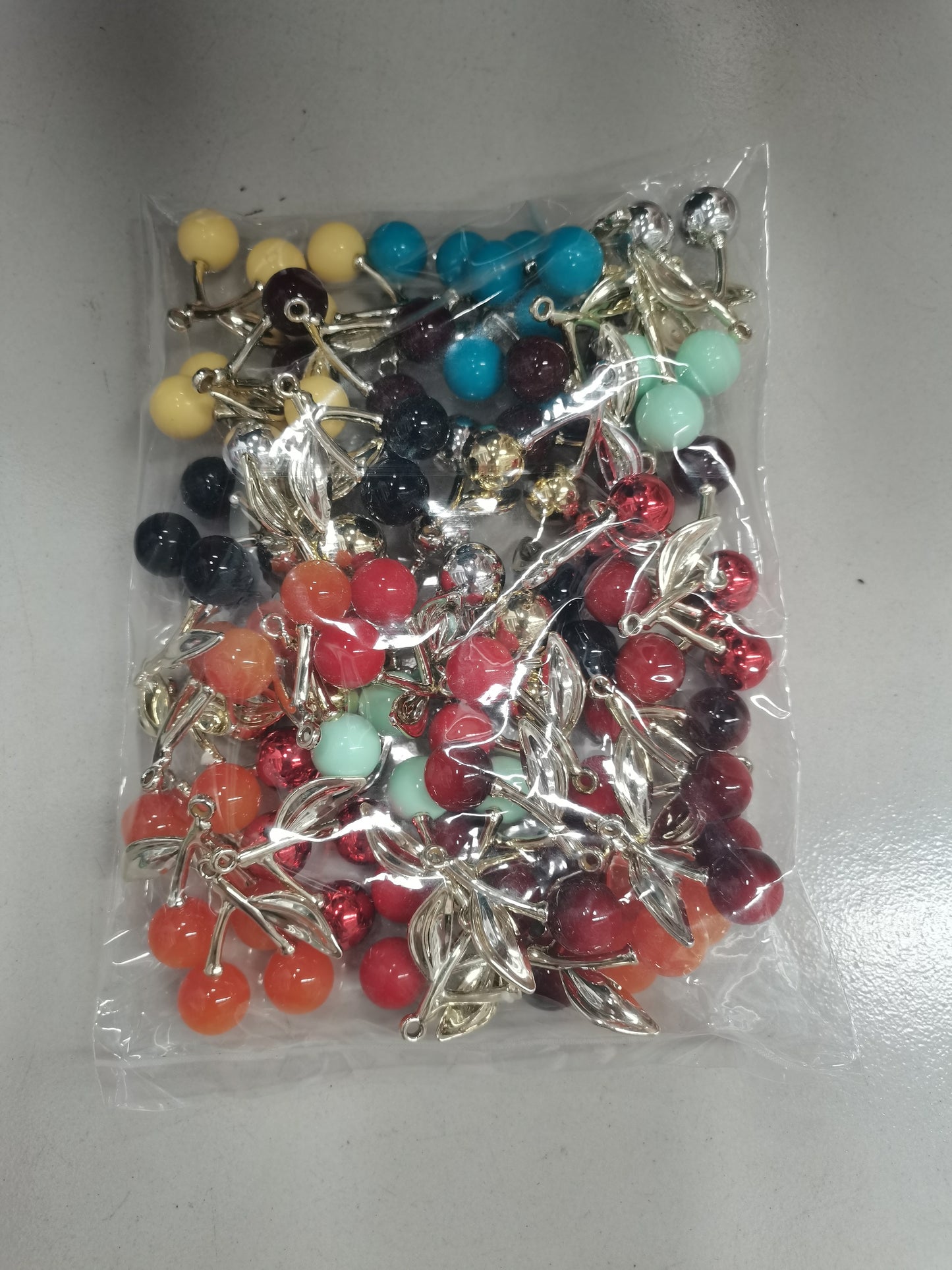 DIY acrylic cheery keychain pendant