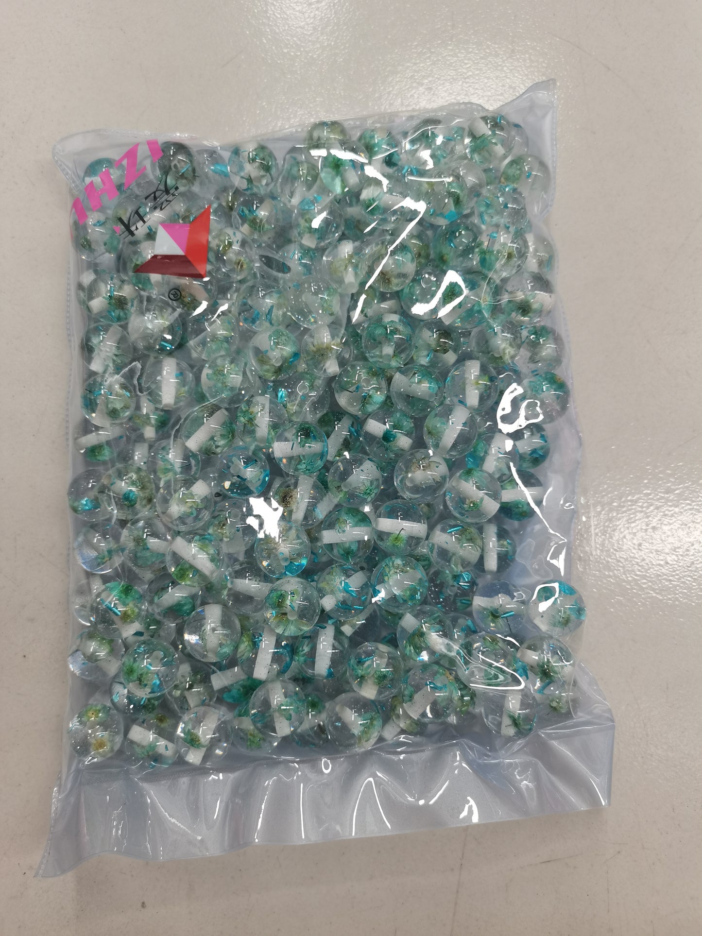 16mm acrylic dry flower beads, seprate colors and mix colors