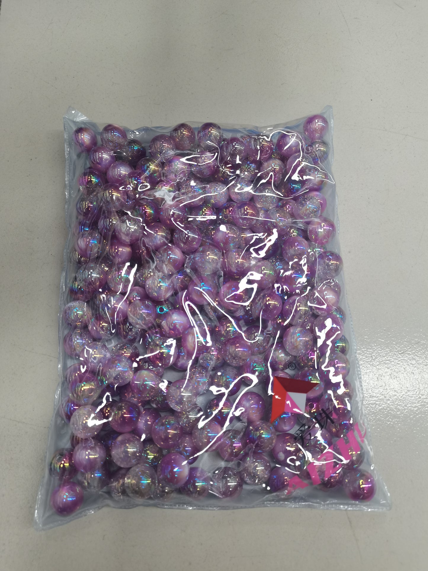 16mm acrylic half shimmer bead for pen keychian