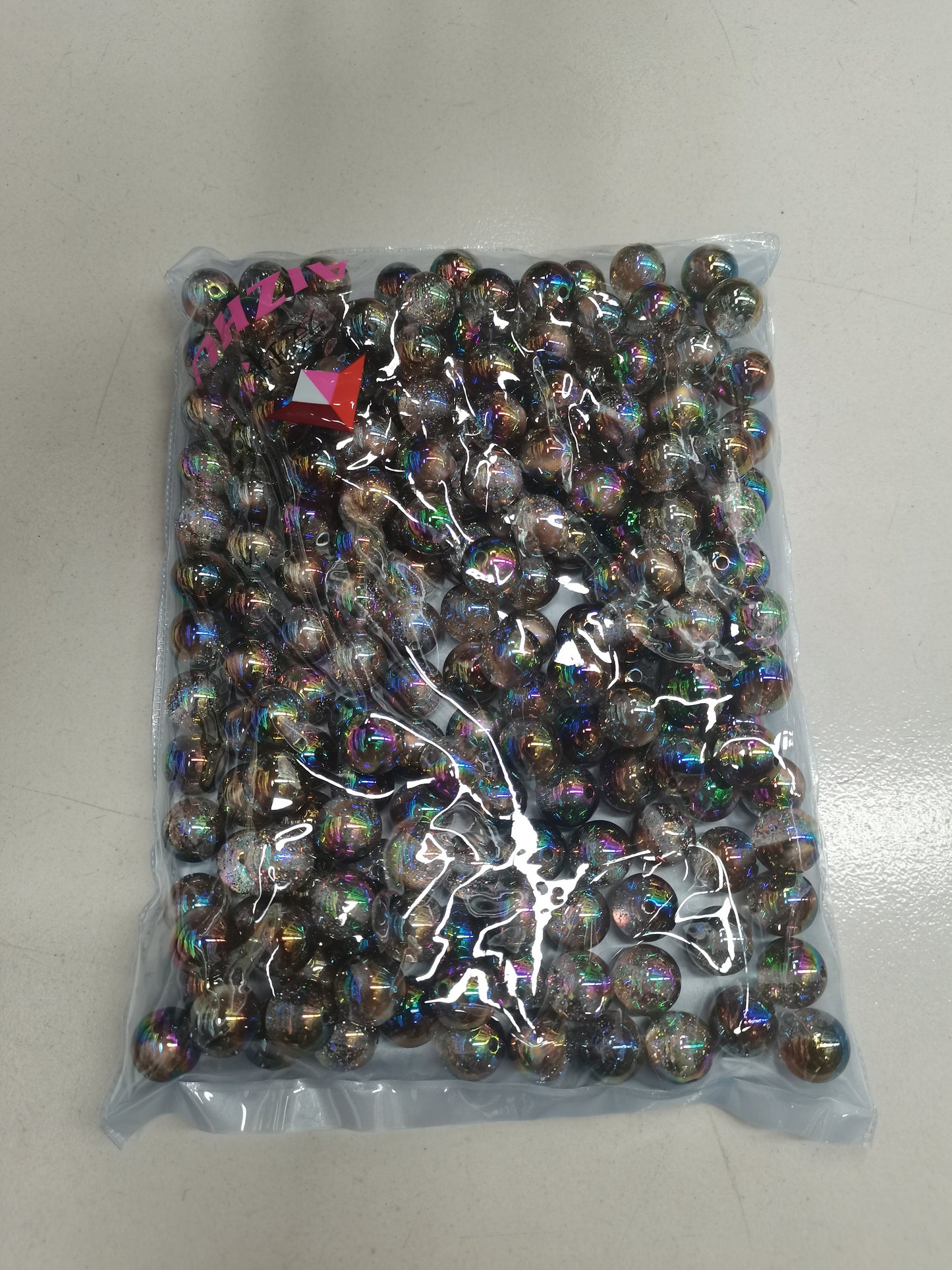 16mm acrylic half shimmer bead for pen keychian