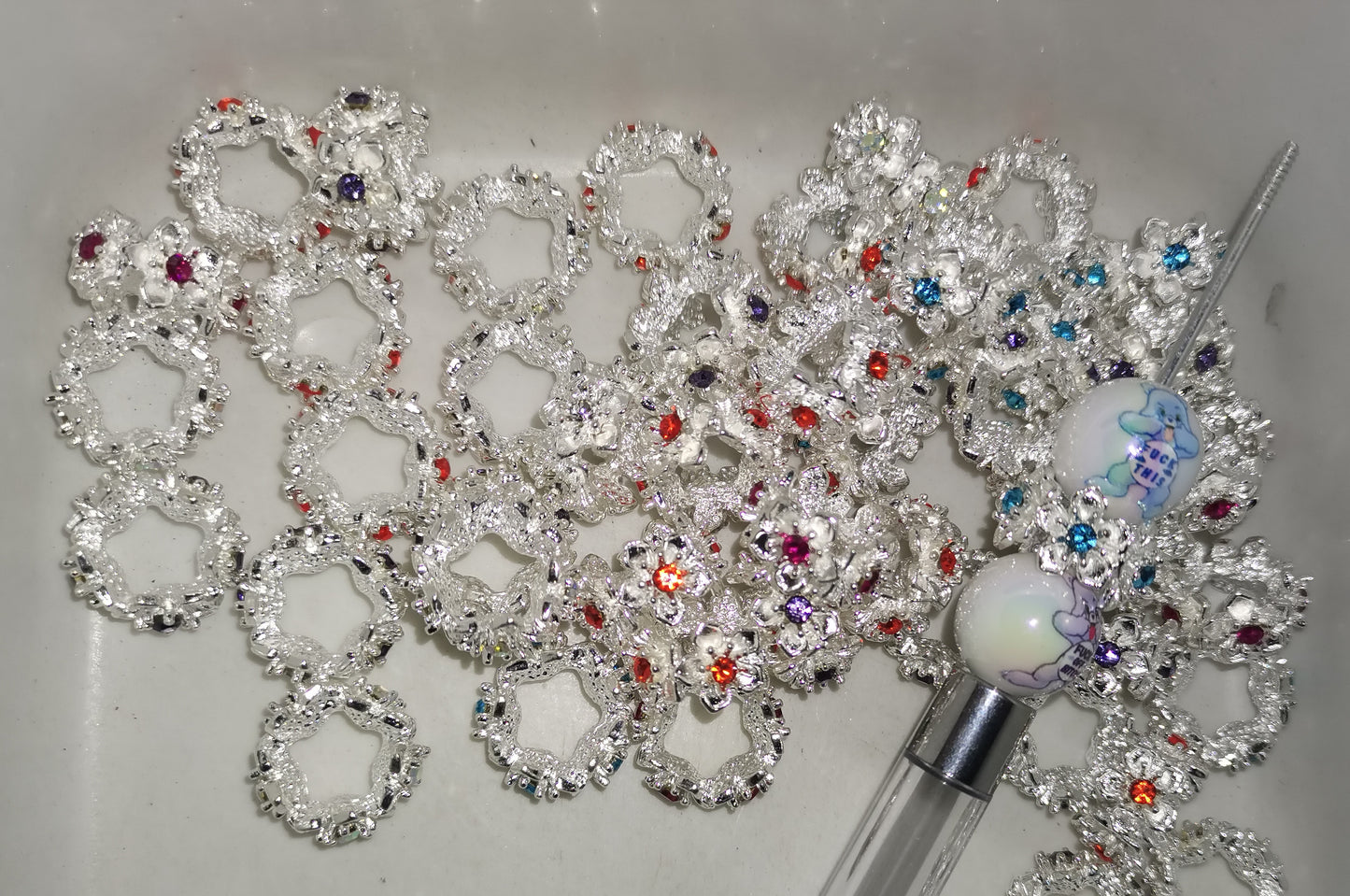 DIY metal bead caps bling bling