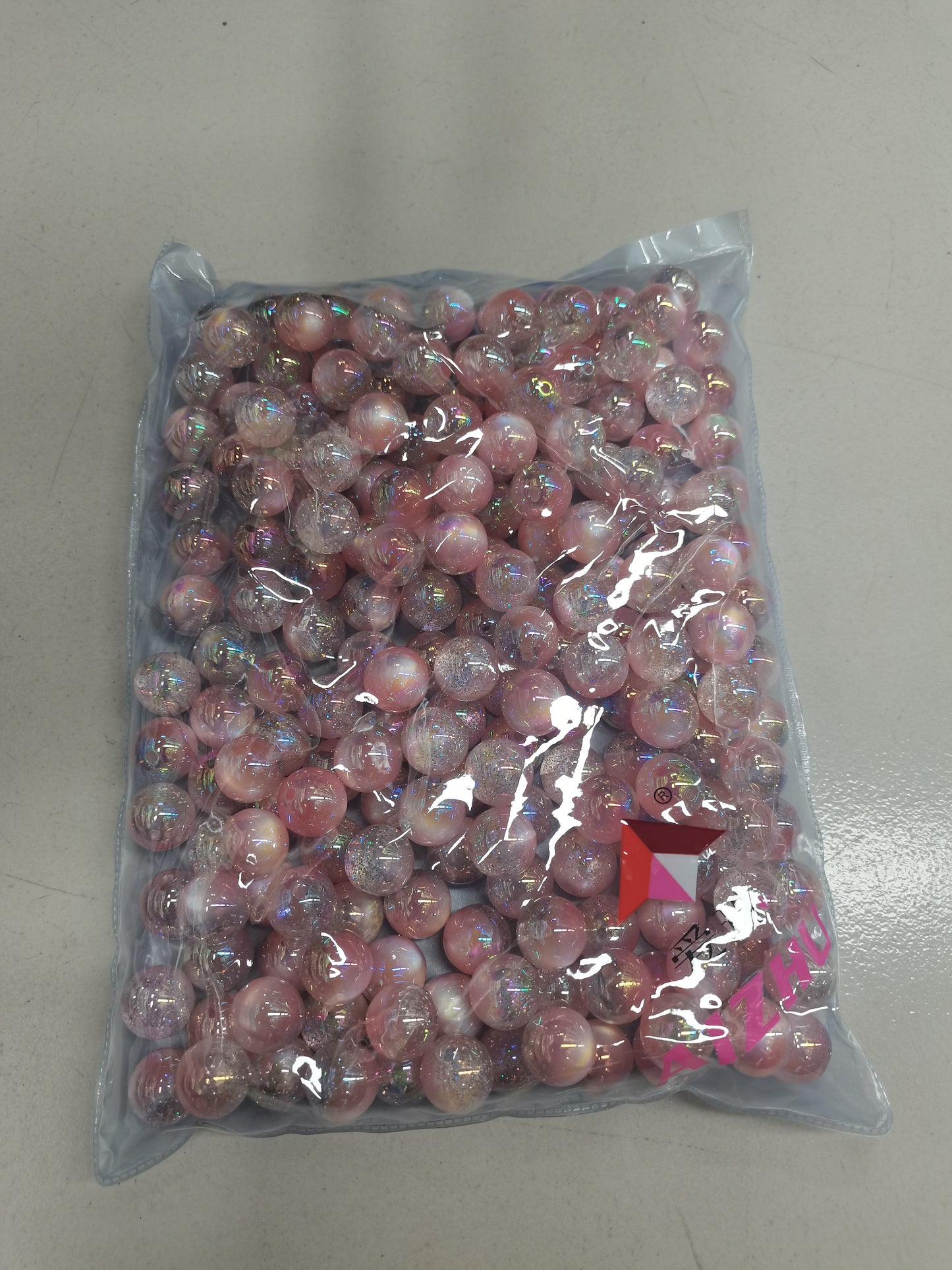 16mm acrylic half shimmer bead for pen keychian