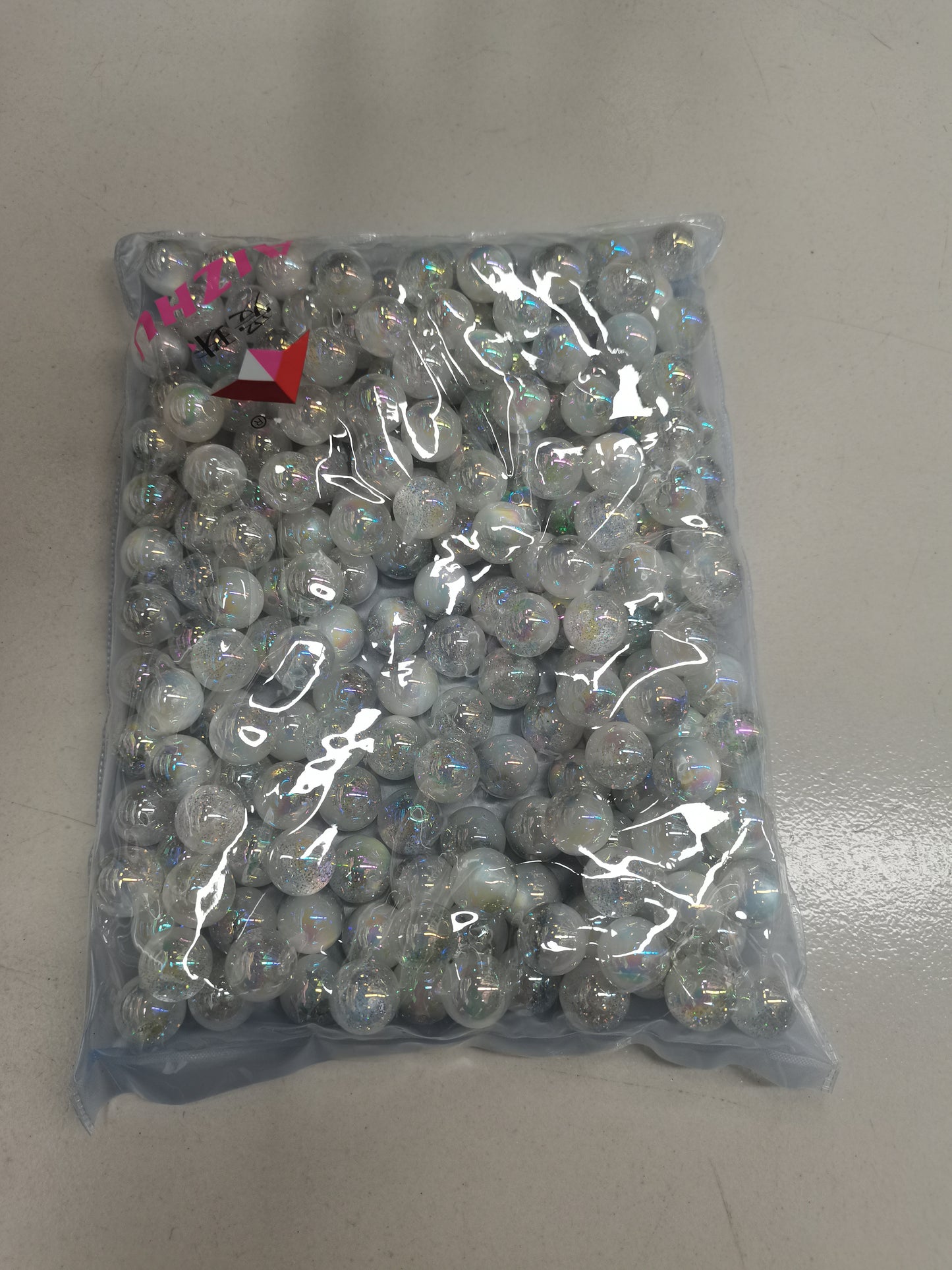 16mm acrylic half shimmer bead for pen keychian