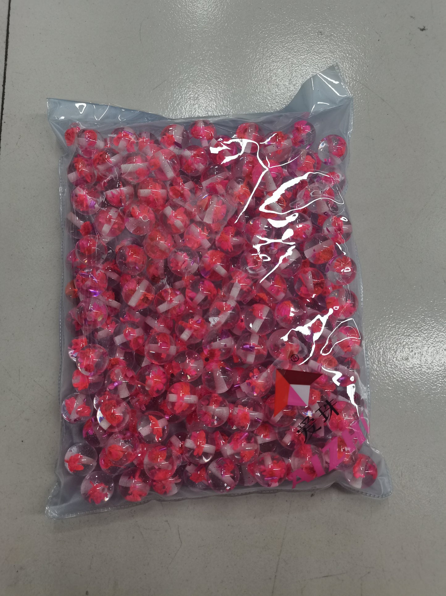 16mm acrylic dry flower beads, seprate colors and mix colors