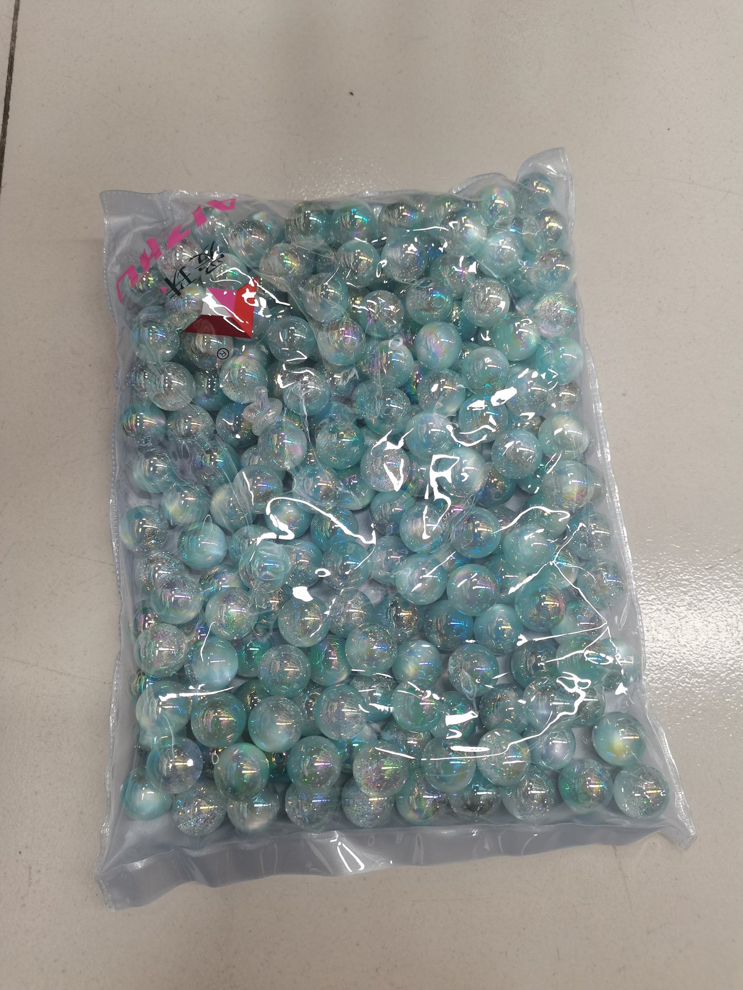 16mm acrylic half shimmer bead for pen keychian