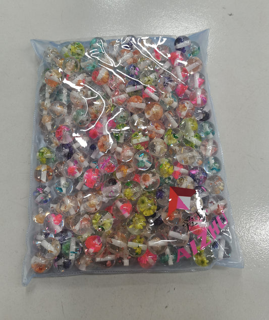 16mm acrylic dry flower beads, seprate colors and mix colors