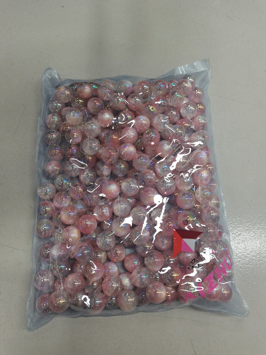 16mm acrylic half shimmer bead for pen keychian