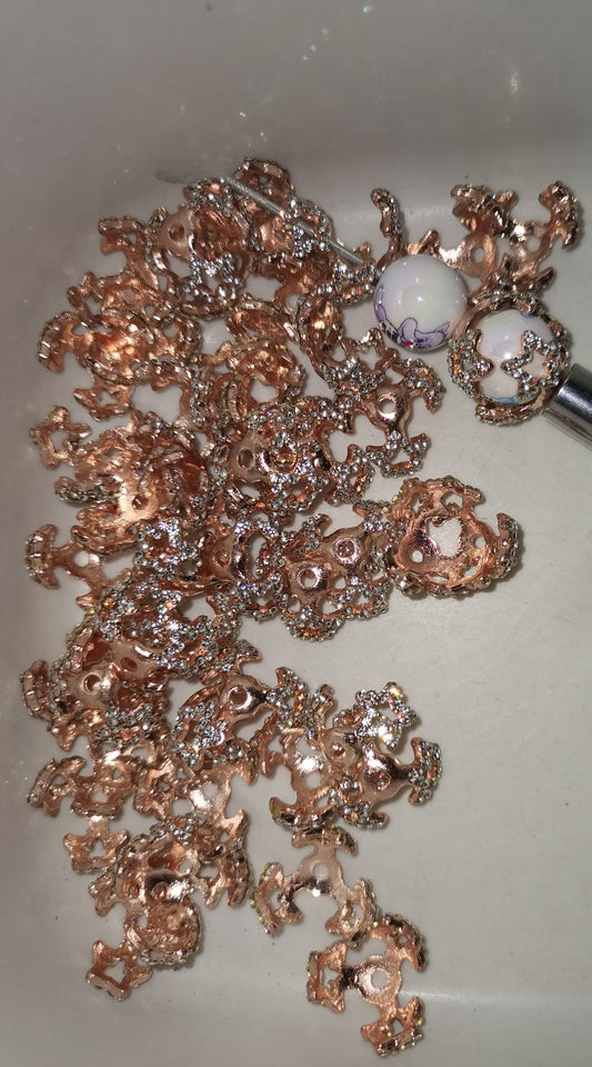 DIY metal bead caps bling bling