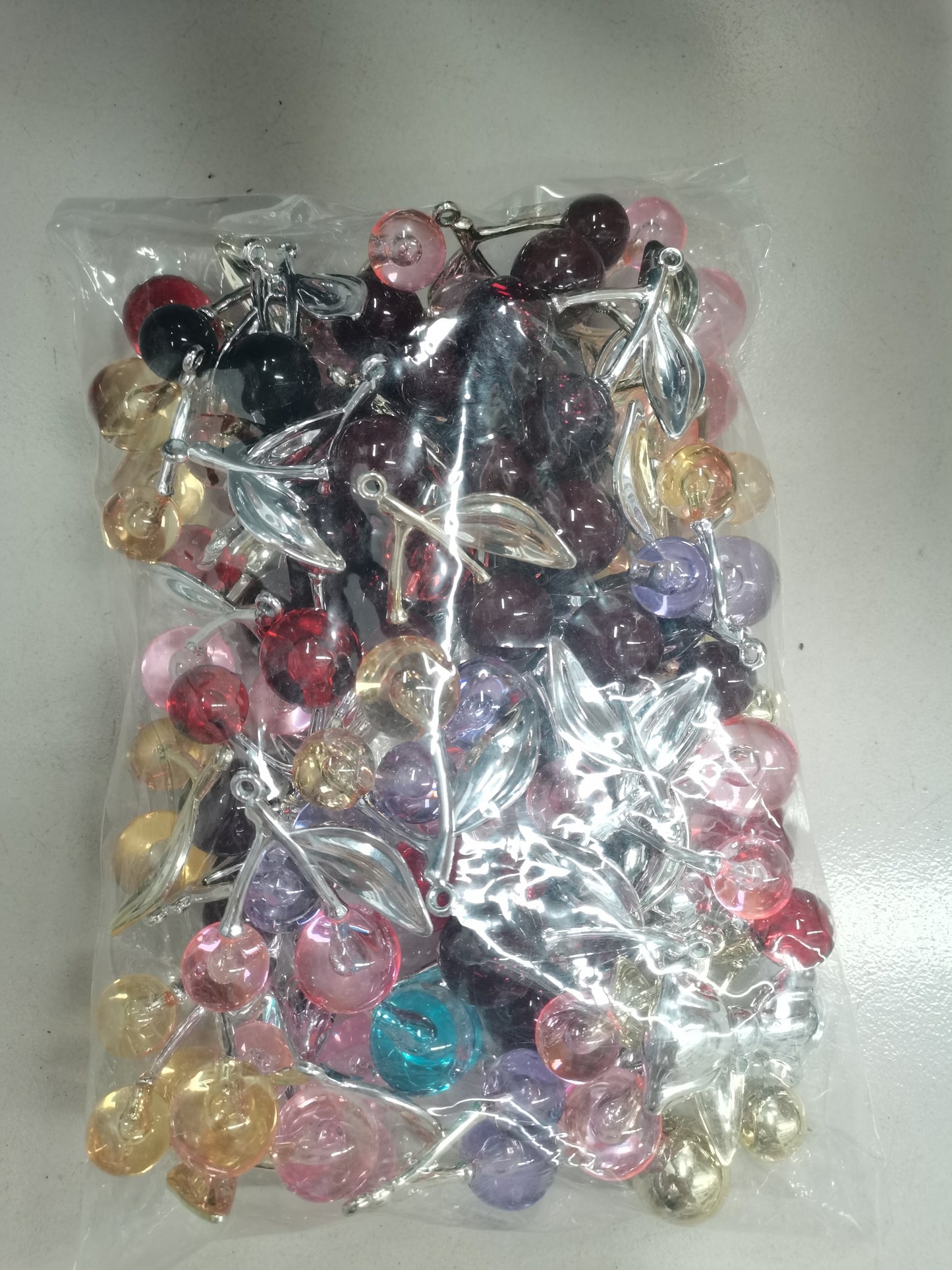 DIY acrylic cheery keychain pendant